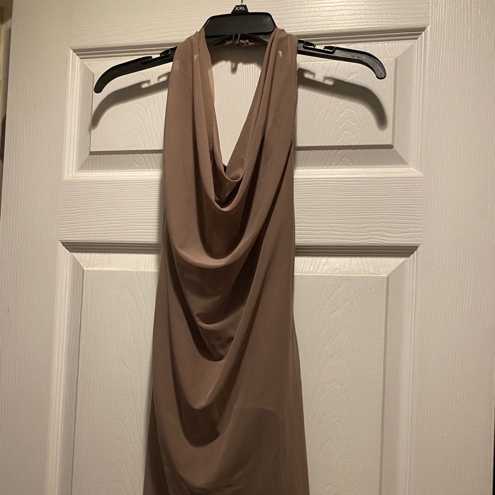 Balera mesh Cowl Neck Halter Dress Dance Costume